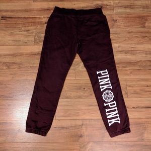 [M] VS PINK Burgundy Sweatpants